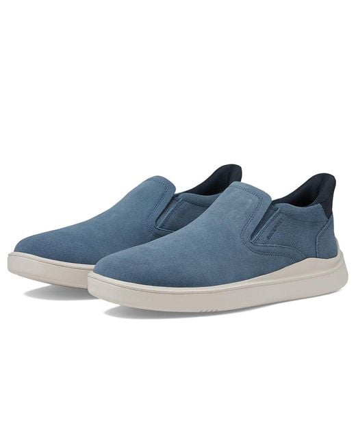 Rockport Blue Tristen Step Activated Slip-On (Coronet Suede) Lace-Up Boots for men