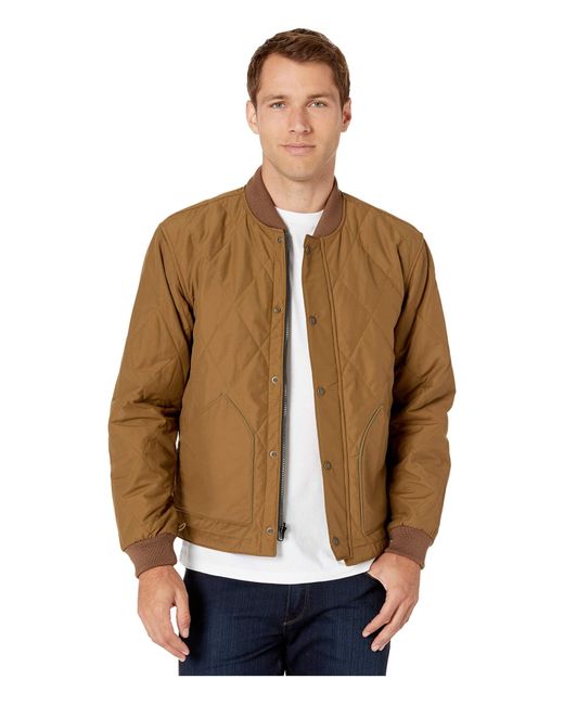 Filson Brown Quilted Pack Jacket for men