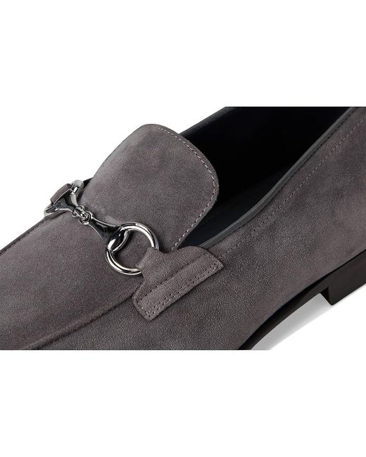 Johnston & Murphy Black Taylor Bit Shoes, Leather/Suede for men
