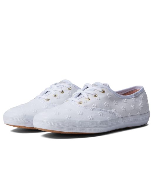Keds Cotton Champion Daisy Eyelet in White | Lyst