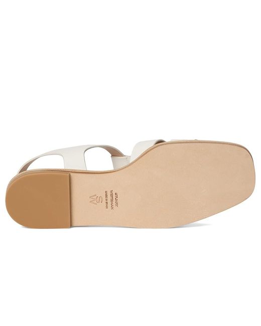 Stuart Weitzman Metallic Villa Fshrmn Sandals Shoes, Leather
