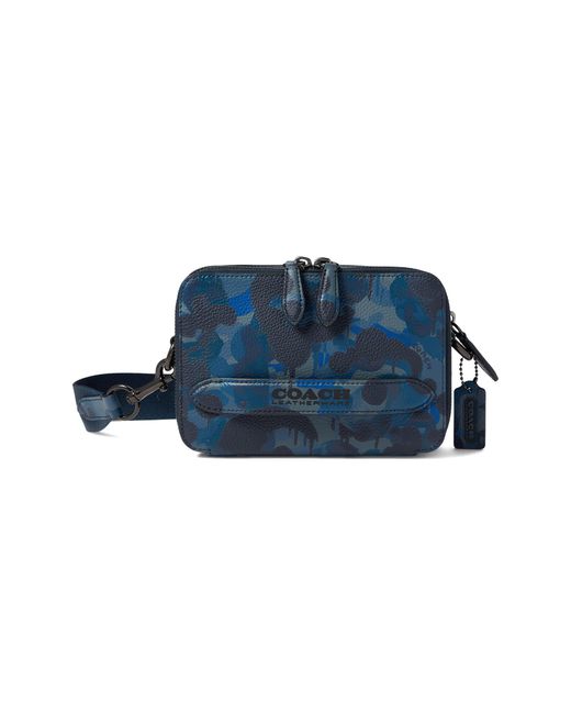 COACH Charter Crossbody Hybrid Camo Leather in Blue for Men | Lyst