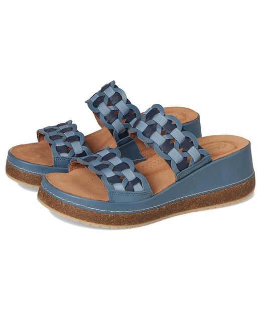Clarks Blue Kassanda Mule Sandals 8.5 C