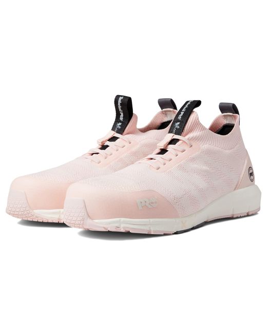 Timberland Lace Radius Knit Composite Safety Toe in Pink | Lyst