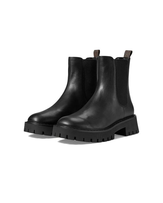 MICHAEL Michael Kors Black Asher Flat Bootie Boots/ Leather