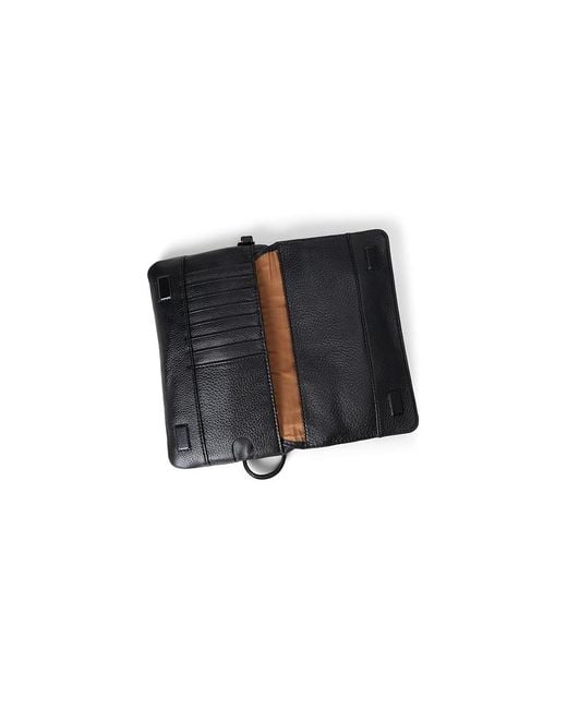 Hobo International Black Goldie Wristlet Handbags, Leather