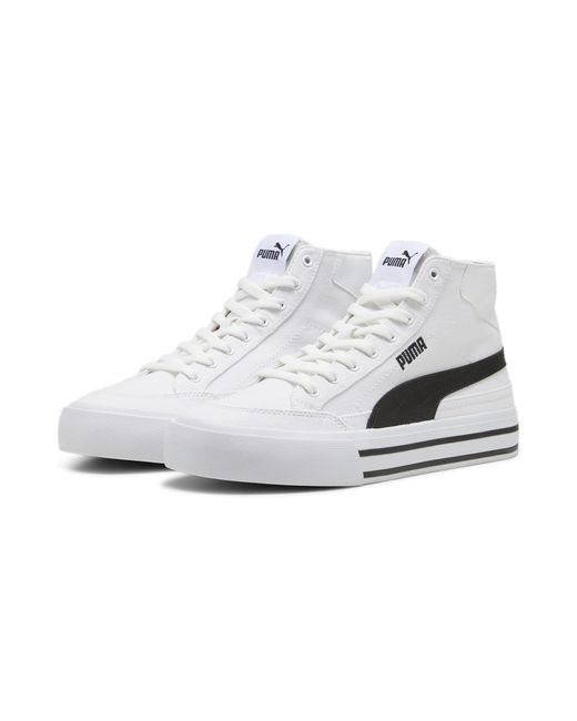 PUMA White Court Classic Vulc Mid for men