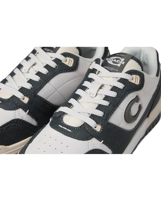 COACH Metallic Soho Sneaker With Denim Shoes, Leather