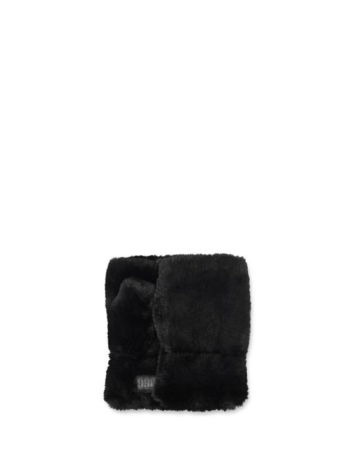 UGG Faux Fur Fingerless Mitten With Microfur Lining And Detachable Cord