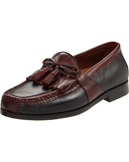 Johnston & Murphy Aragon Mens Leather Kiltie Tassel Loafers In Black | ModeSens