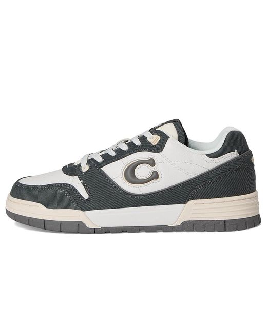 COACH Metallic Soho Sneaker With Denim Shoes, Leather