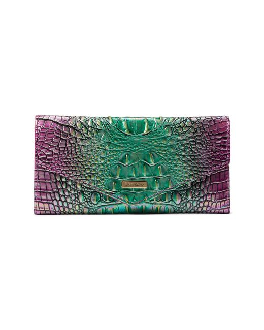 Brahmin Leather Ombre Mini Melbourne Veronica Trifold Wallet in Blue Lyst