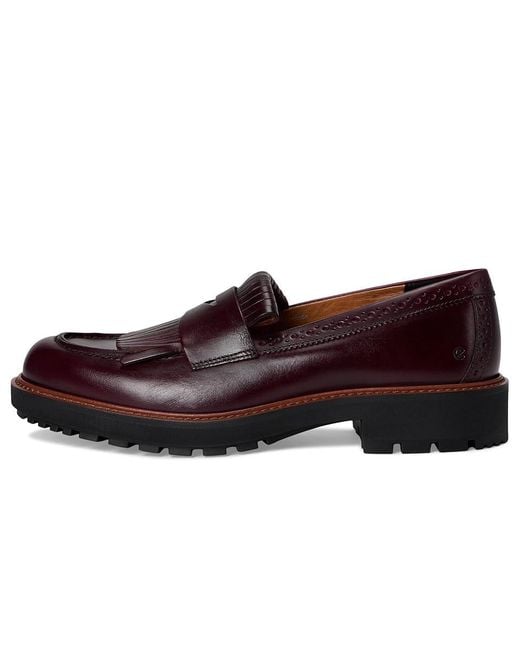 Ecco Black Metropole Oslo Loafer Flat Shoes, Leather/Textile