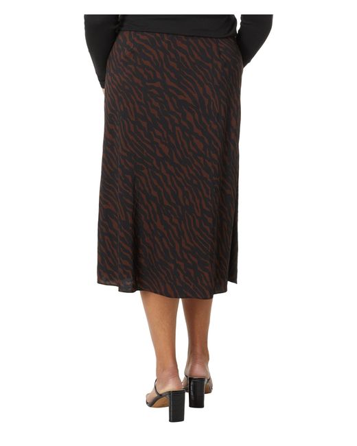 Madewell Black Layton Midi Skirt Tiger Print - Visionland