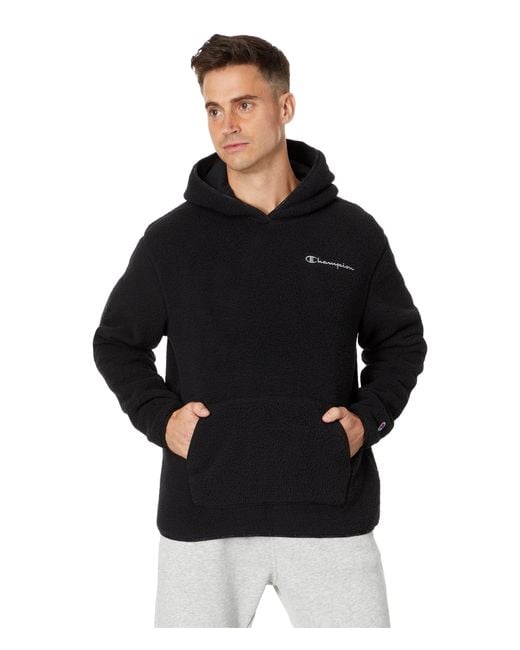 Champion shearling hoodie cheap