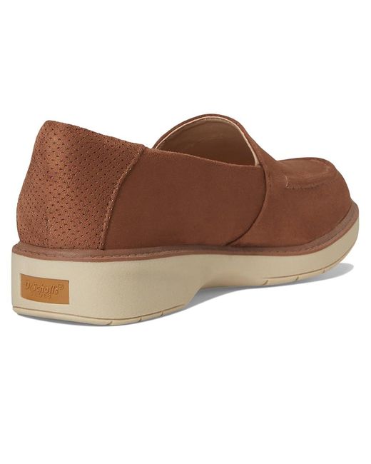 Dr. Scholls Brown Calm Down Loafer/Moc Shoes Flat Shoes, Microfiber