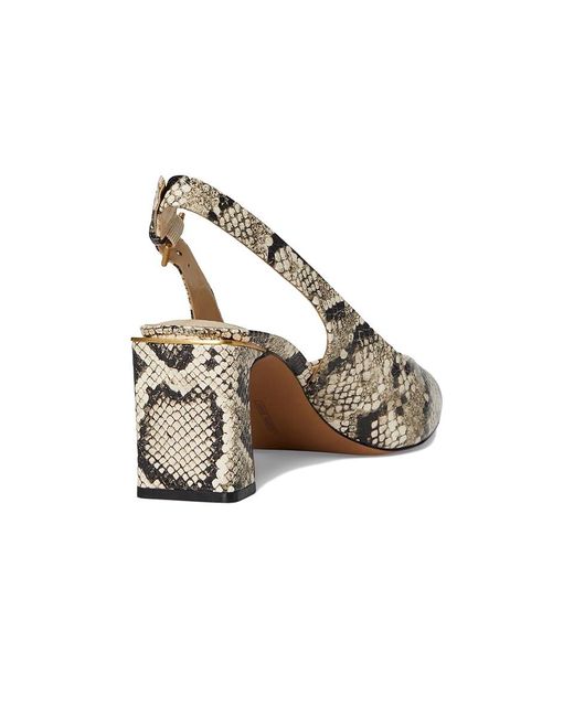 Vince Camuto Multicolor Hamden Buckle Slingback Pumps High Heels/Cream, Leather/Rubber