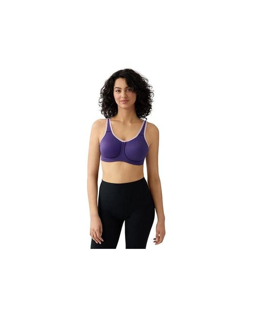 Wacoal Black Sport Underwire Bra 855170 Bra, Mesh/Nylon/Spandex
