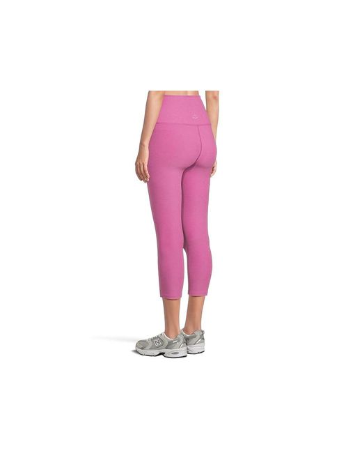 Beyond Yoga Pink Spacedye Walk And Talk High-Waisted Capri Leggings Casual Pants