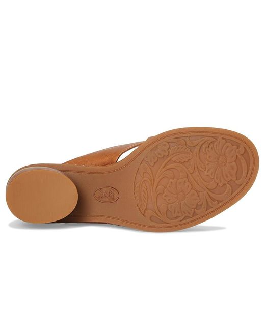 Söfft Brown Crystal Sandals 9.5 M (B) Leather