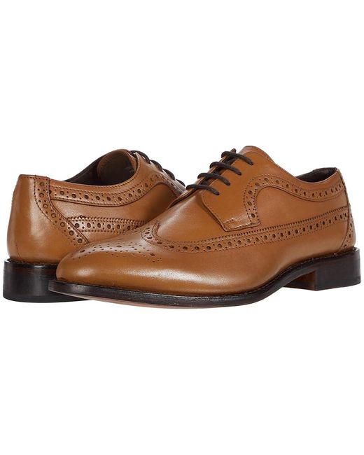 Anthony Veer Brown Regan Wing Tip Derby (Walnut) Shoes for men