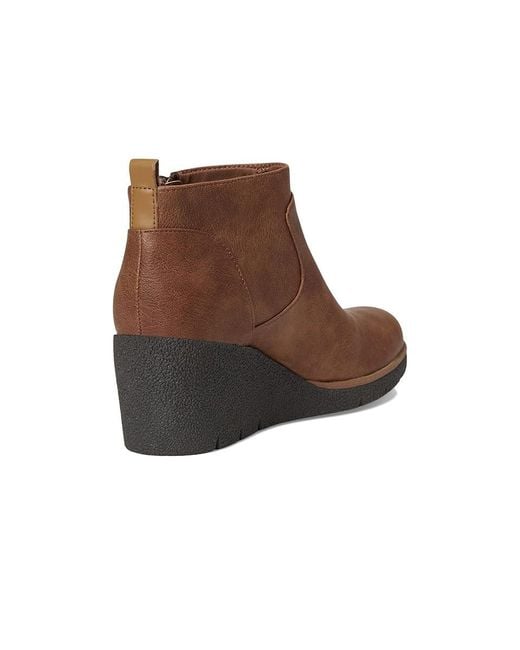 Dr. Scholls Brown Bianca Zip Short Boots Boots, Faux Leather