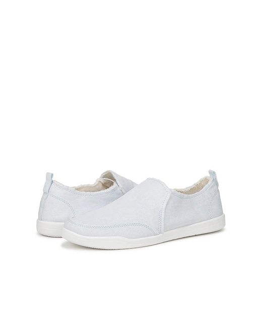 Vionic White Beach Malibu Slip-Ons Flat Shoes, Canvas