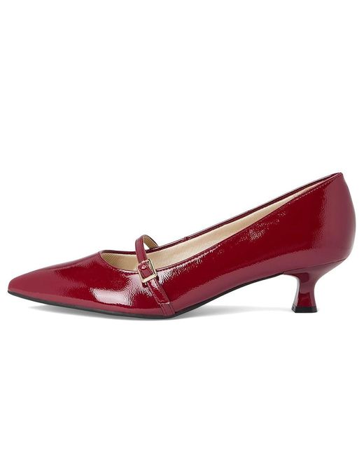 LifeStride Red Madelyn High Heels 7.5 M (B) Faux Leather