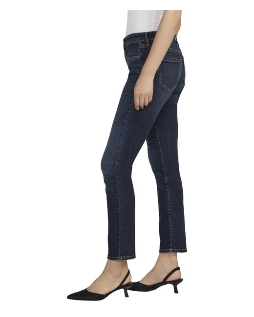 Jag Jeans Cassie Mid-rise Slim Straight Leg Jeans in Blue | Lyst