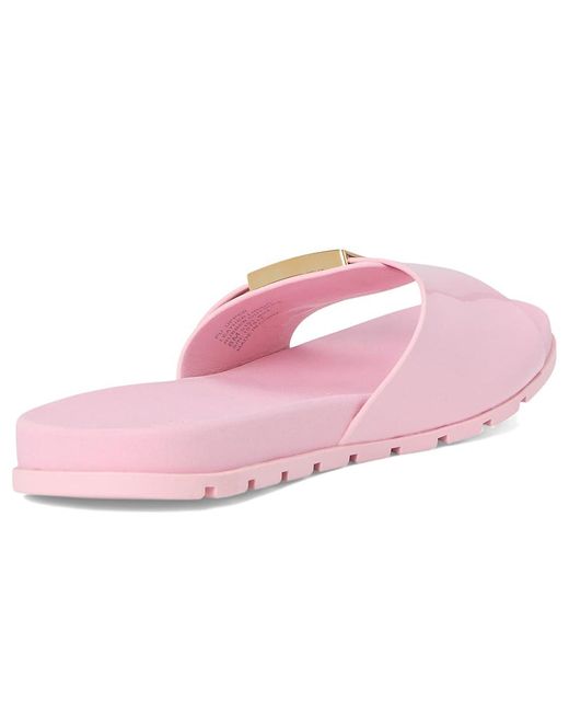 Tory Burch Pink Buckle Slide Shoes Rosa Candy/Rosa Candy/Rosa Candy, Synthetic
