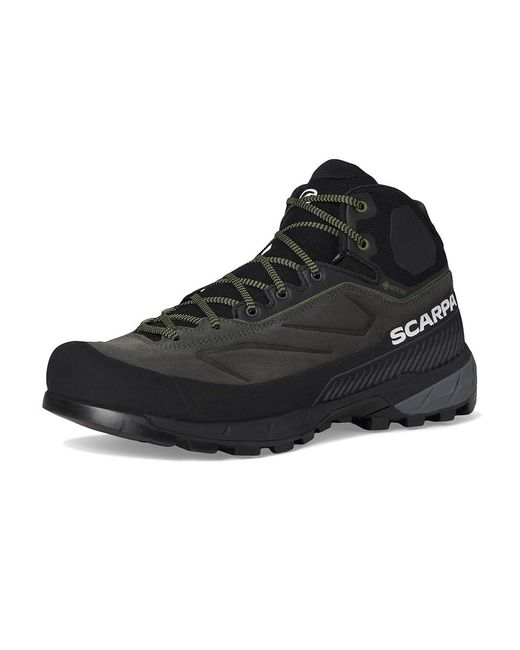 SCARPA Black Rapid Xt Mid Gtx Climbing Shoes Shark/Military Eu 48 (Us 14) D for men