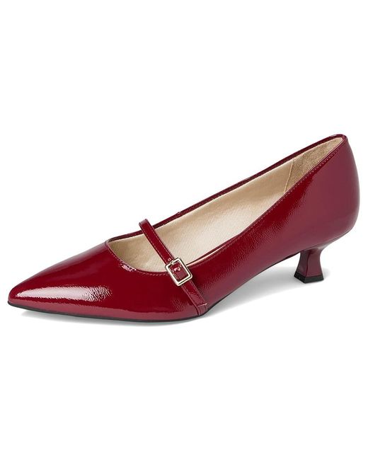 LifeStride Red Madelyn High Heels 7.5 M (B) Faux Leather