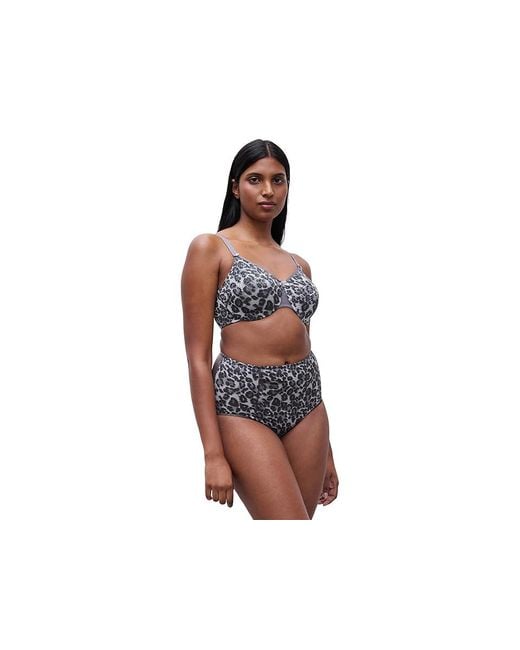 Chantelle Black C Magnifique Seamless Unlined Minimizer Bra, Mesh/Polyamide/Spandex