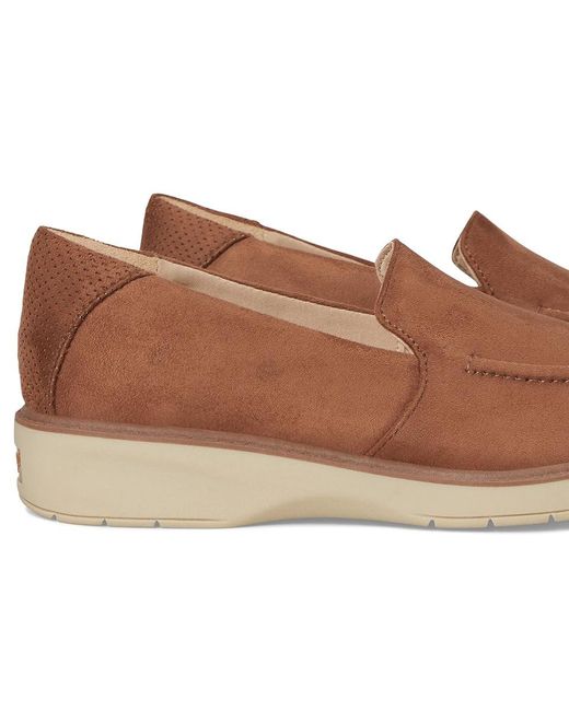 Dr. Scholls Brown Calm Down Loafer/Moc Shoes Flat Shoes, Microfiber