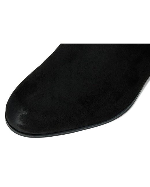 Dr. Scholls Black Lainey Western Short Boots Cowboy Boots, Textile