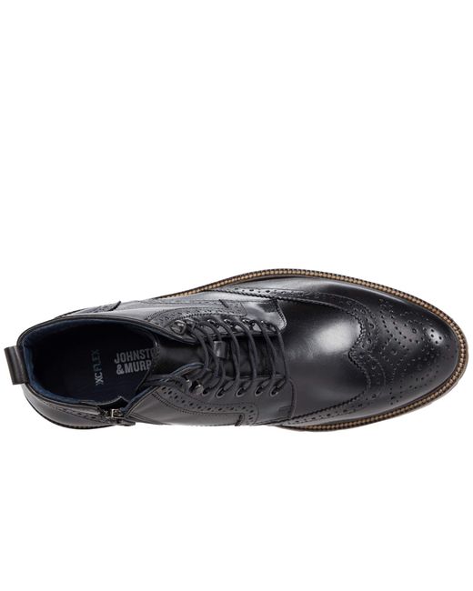 johnston & murphy cody wing tip zip boot