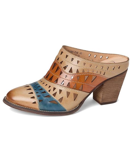 Spring Step Brown Fantasee Slippers, Leather