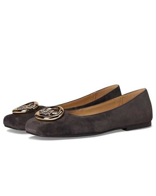 Michael Kors Black Milan Flex Ballet Shoes, Suede