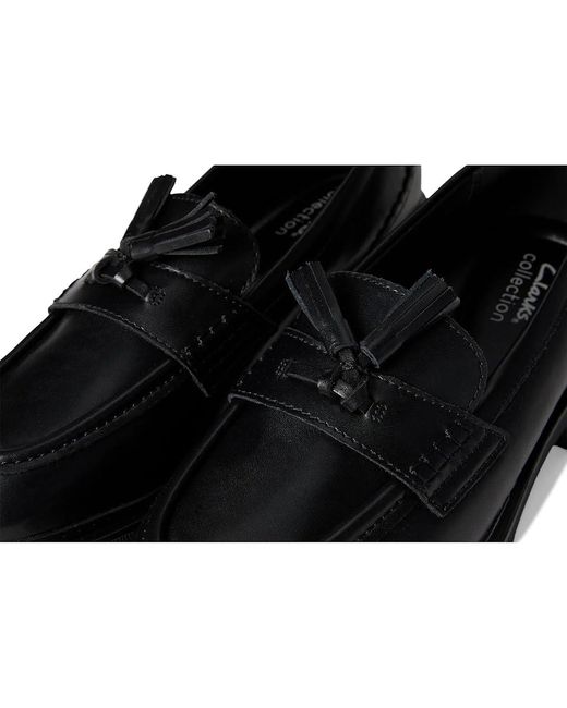 Clarks Black Lauryl Tassel Flat Shoes 9 B