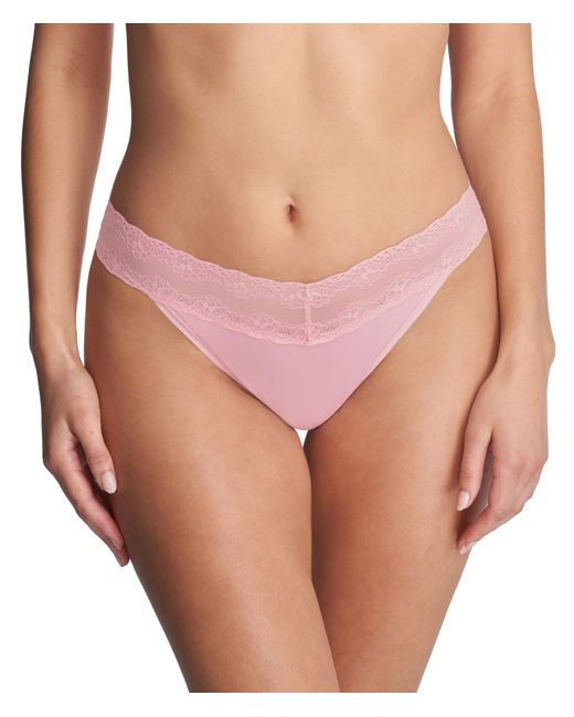 Natori Blue Bliss Perfection One Size Thong 3-pack