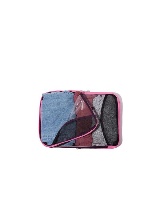 Baggallini Multicolor 2 Med + 1 Large Compression Cube Weekender/Overnight Luggage, Mesh