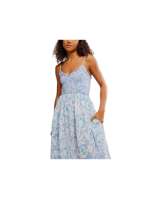 Free People Black Sweet Nothings Midi Dress Xl 14) Cotton