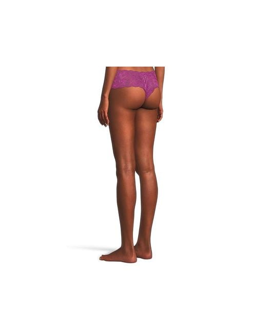 Cosabella Black Never Say Never Comfie Cutie Thong Underwear, Cotton/Elastane/Lace