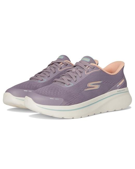 Skechers Purple Go Walk Arch Fit N-Joy Emory Hands Free Slip-Ins Walking Shoes 7.5 B