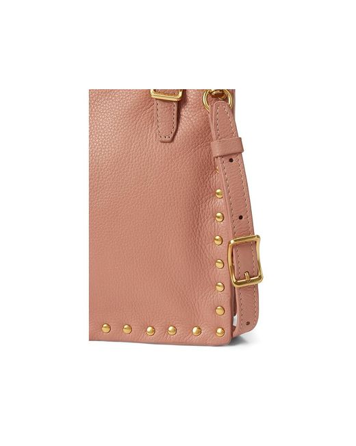 Rebecca Minkoff Pink Studded Mini Tote Cross Body Handbags, Leather