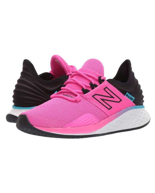 New Balance Rubber Roav V1 Fresh Foam Running Shoe, Peony/black, 9 N Us