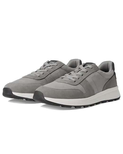 TOMS Gray Trvl Lite Retro (Drizzle Suede/Vintage Twill) Shoes for men