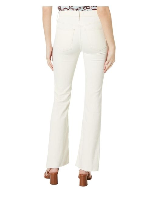 Madewell White Kick Out Full-length Jeans In Vintage Canvas: Raw-hem Edition