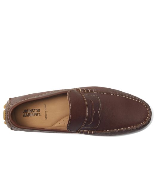 Zapatos Johnston & Murphy Donnell Penny Para Hombre - Cuero Completo - Suela EVA - Estilo Mocasín