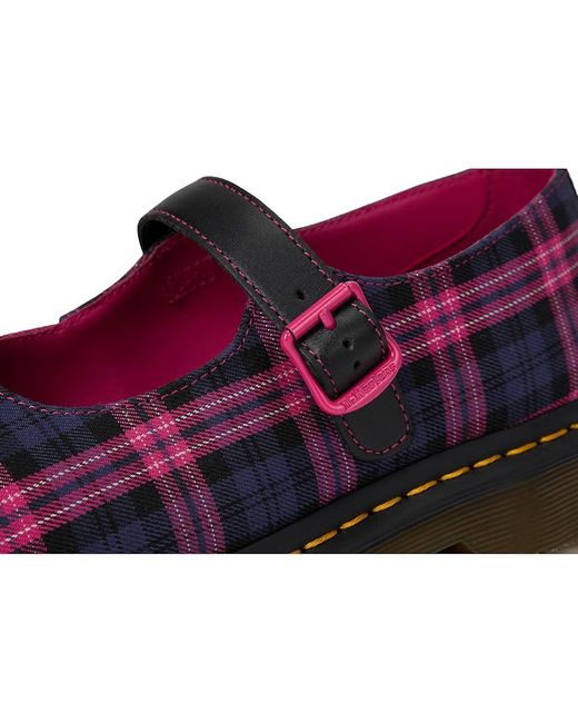 Dr. Martens Multicolor Elphie Mj Dress Flat Shoes/ Tartan, Polyester